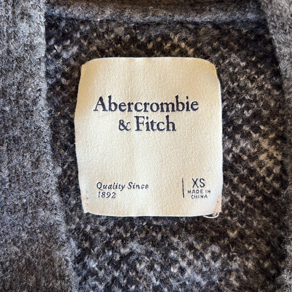 Abercrombie & Fitch Gray & Black Leopard Print Cardigan Size XS - Picture 7 of 16